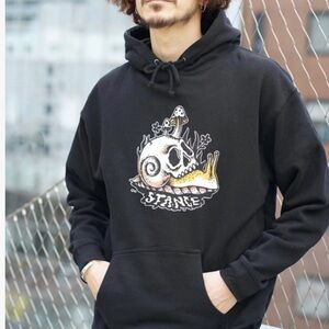 Stance The Pullover Graphic Hoodie Size Small Unisex Heavyweight Skull Bone